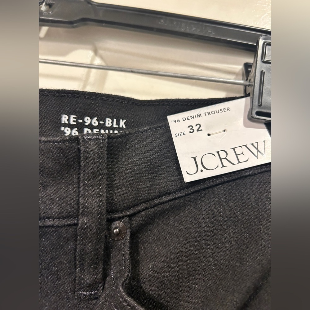 J. Crew Women’s Low-rise Denim Trouser in 1996 Semi-stretch Black Size 32 NWT - Picture 7 of 14